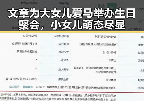 文章为大女儿爱马举办生日聚会，小女儿萌态尽显